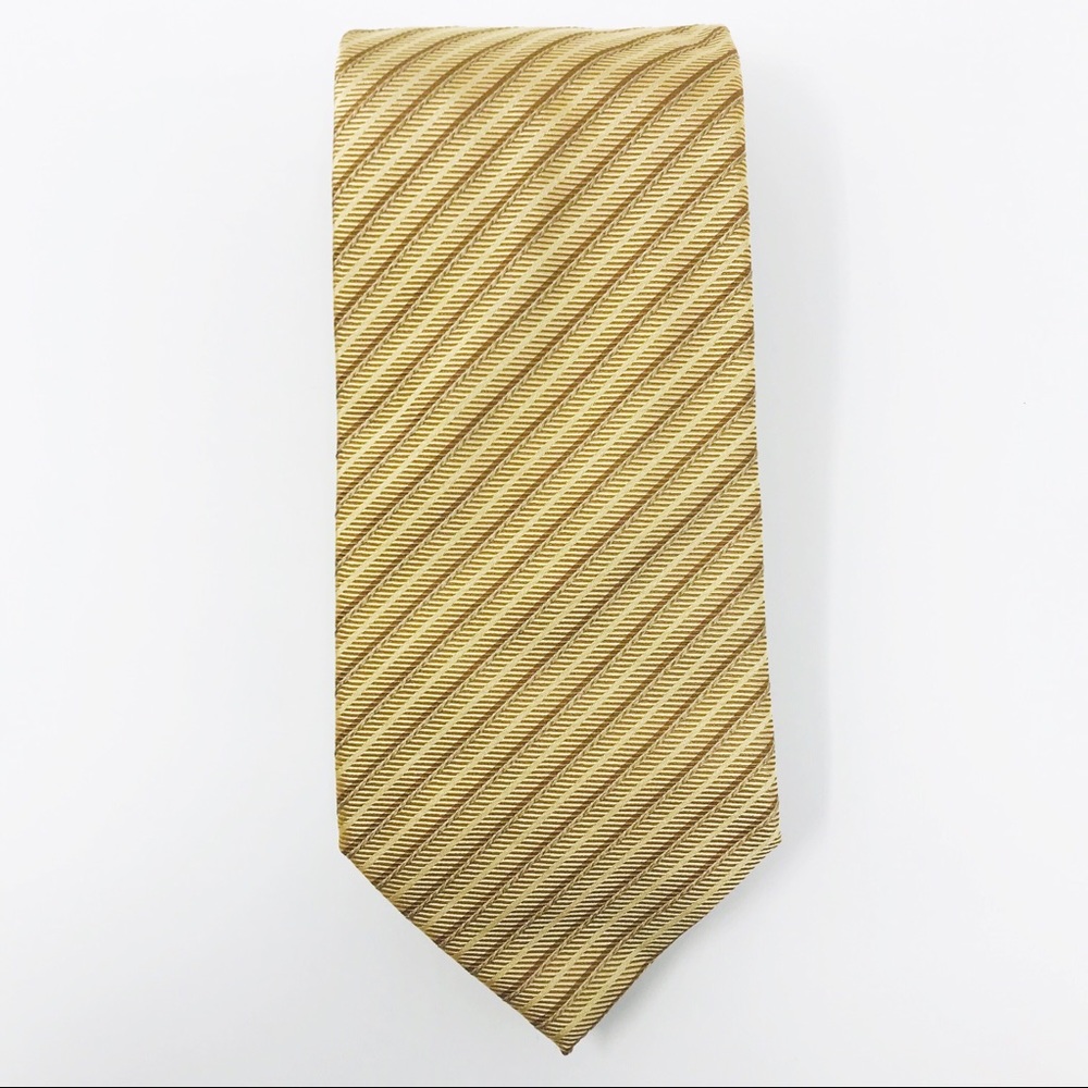 Mens Joseph Abboud Gold Striped Neck Tie